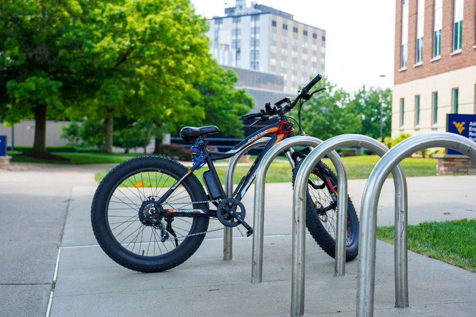 Bike parked on campus