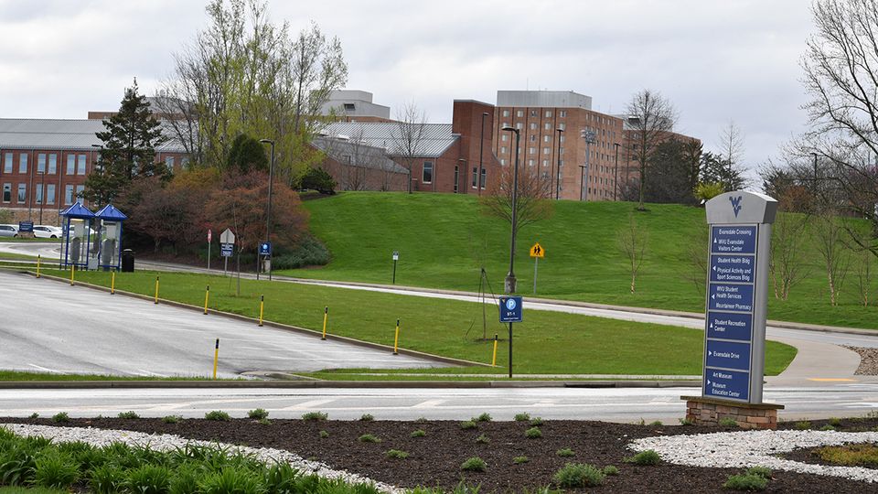 Some roads on WVU's Evansdale campus